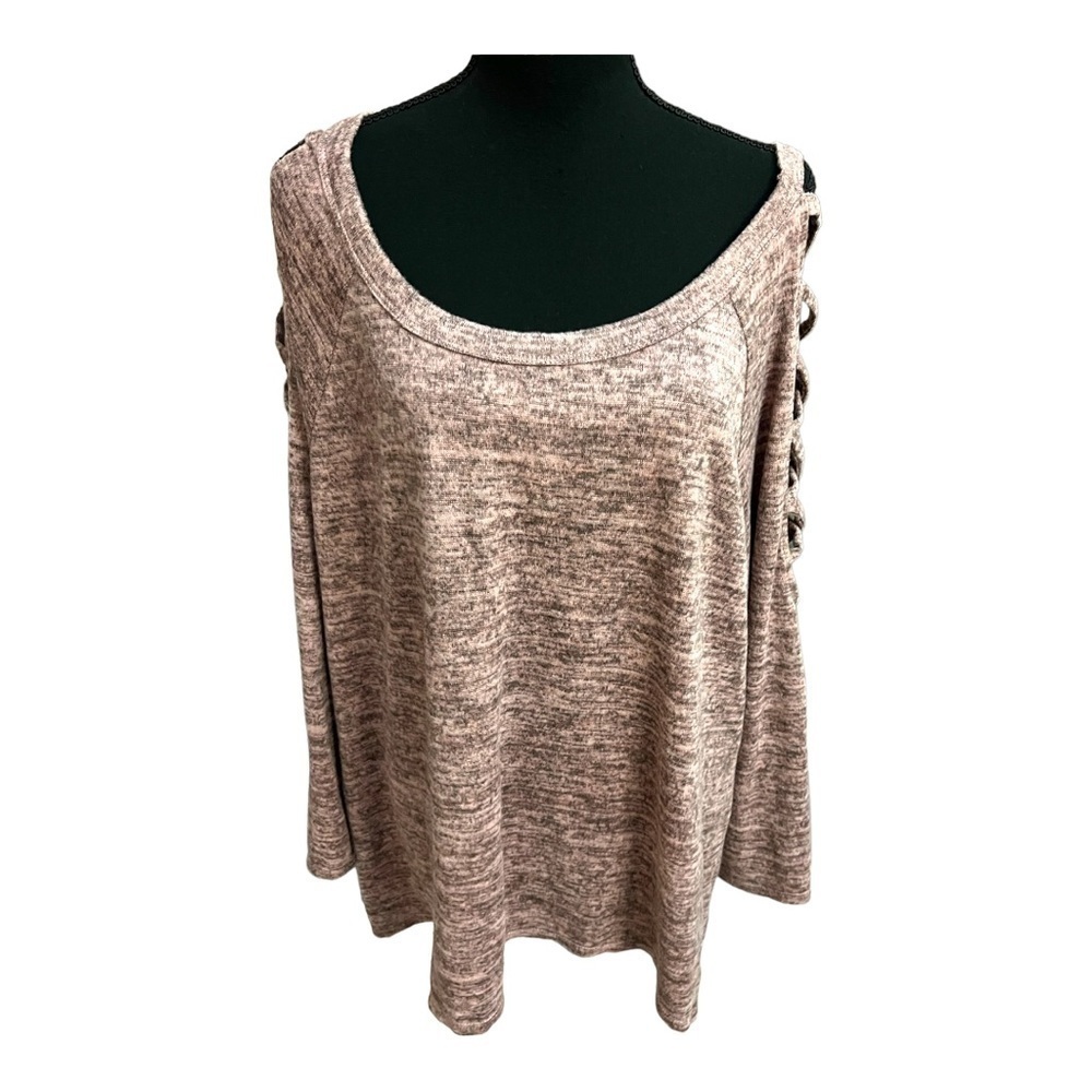 Naif Lattice Sleeve Sweater 2X